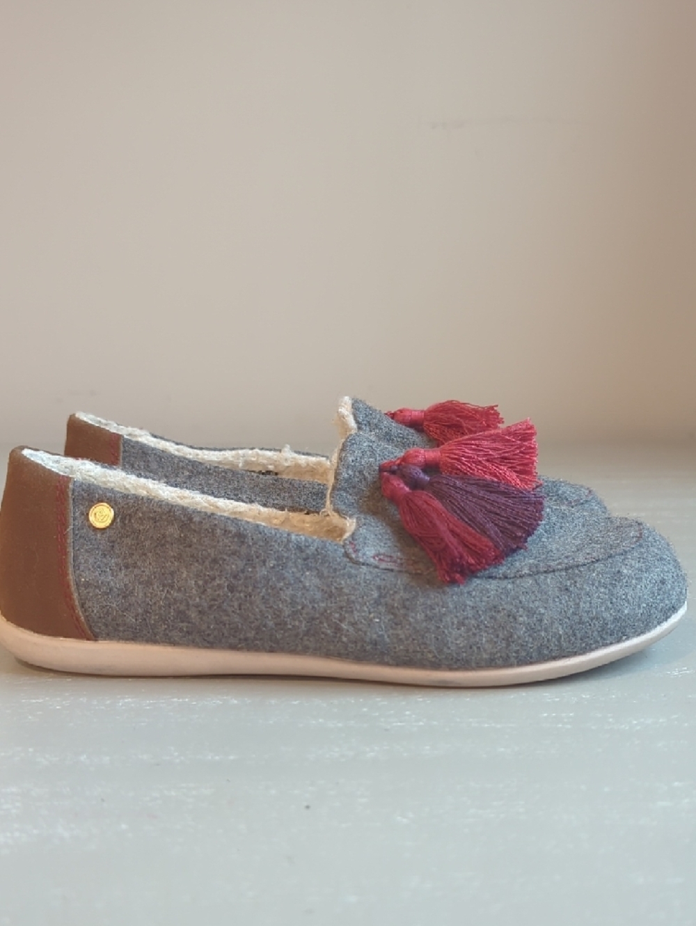 Spenco Hearthside Slide Gray Wool size 6.5 - Picture 2 of 7